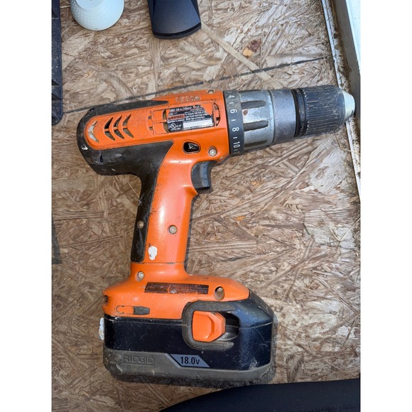 Ridgid 18V Cordless Drill Driver Power Tool Heavy Duty Variable Speed-Untested - Picture 1 of 5